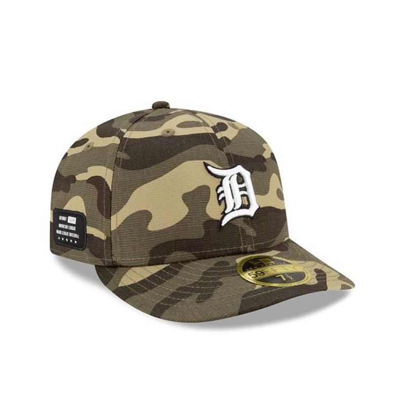 MLB Detroit Tigers Armed Forces Weekend Low Profile 59Fifty Fitted (EKK3345) - Green New Era Caps